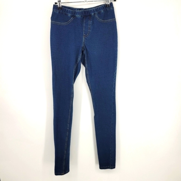 HUE Women’s Blue Jeggings w/ Elastic Waistband - Size XS - Picture 5 of 8